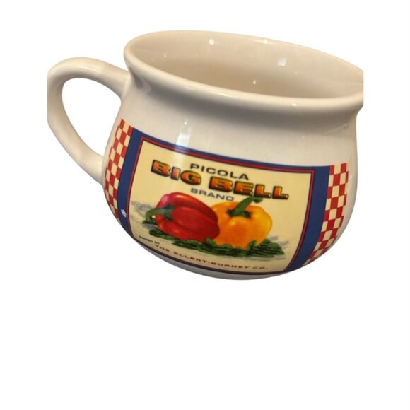 Don't Do it, Inc Picola Big Bell Brand White Mug with Red and Yellow Peppers - Picture 1 of 7